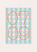 July 9 DAYMARK card — Peach Check — clean