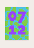 July 12 DAYMARK card — Violet Shapes — clean