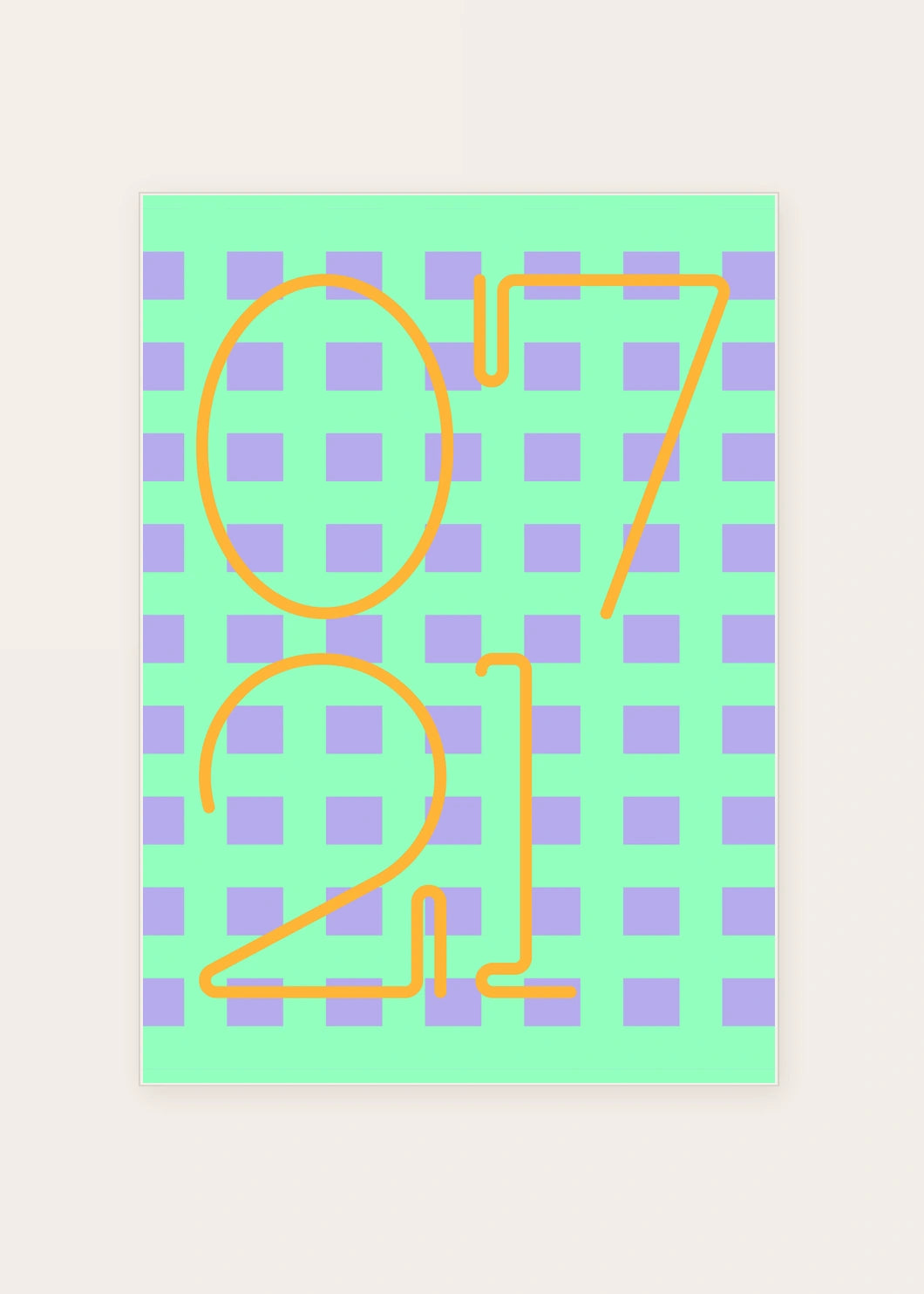 July 21 DAYMARK card — Lime Lattice — clean
