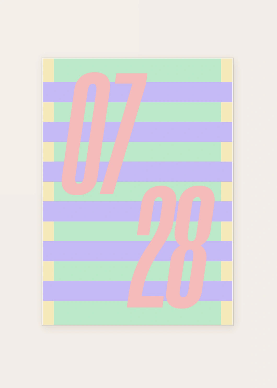 July 28 DAYMARK card — Coral Bands — clean