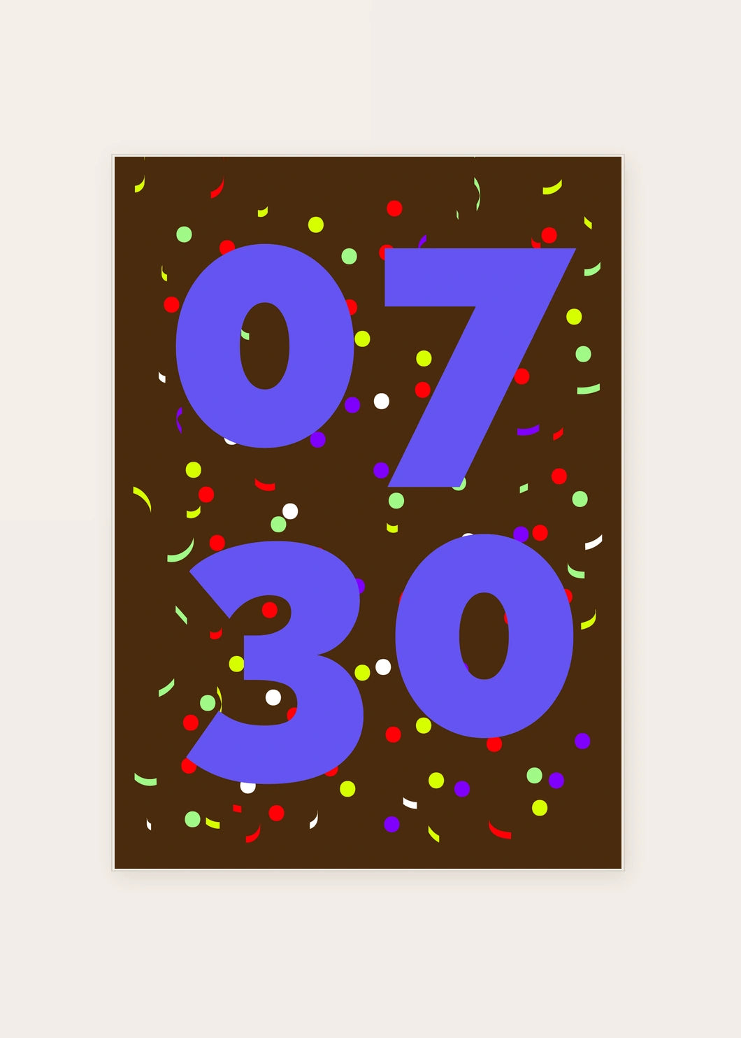 July 30 DAYMARK card — Party Blue — clean