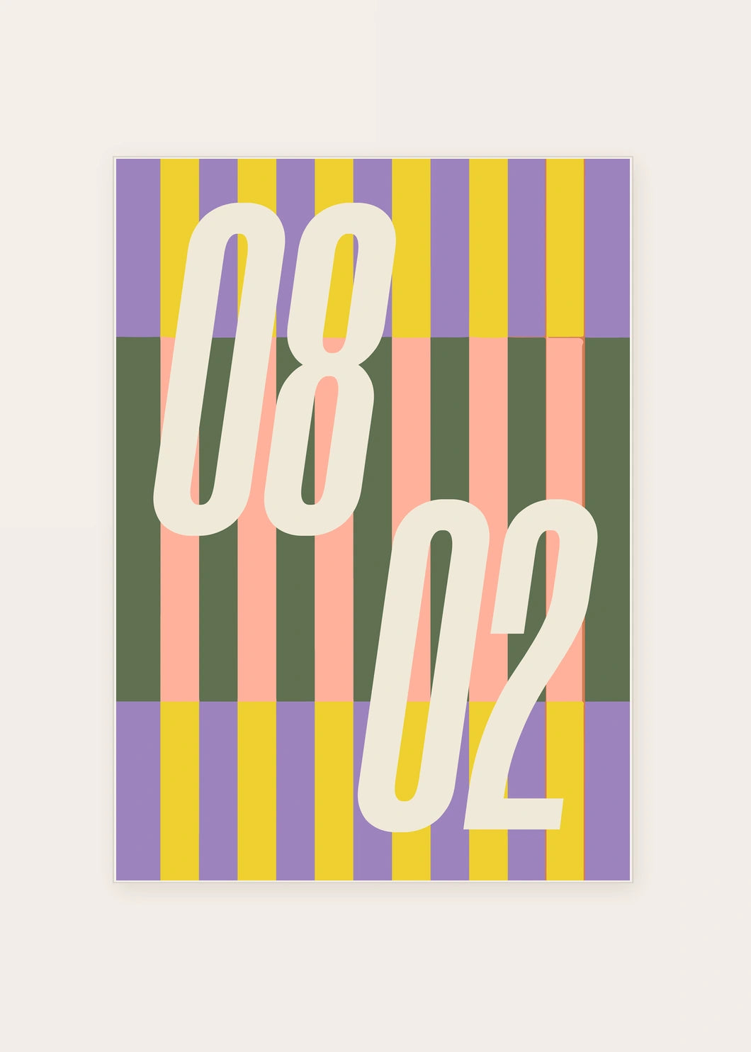 August 2 DAYMARK card — Ivory Rails — clean