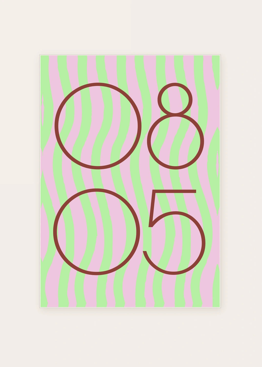 August 5 DAYMARK card — Brown Waves — clean