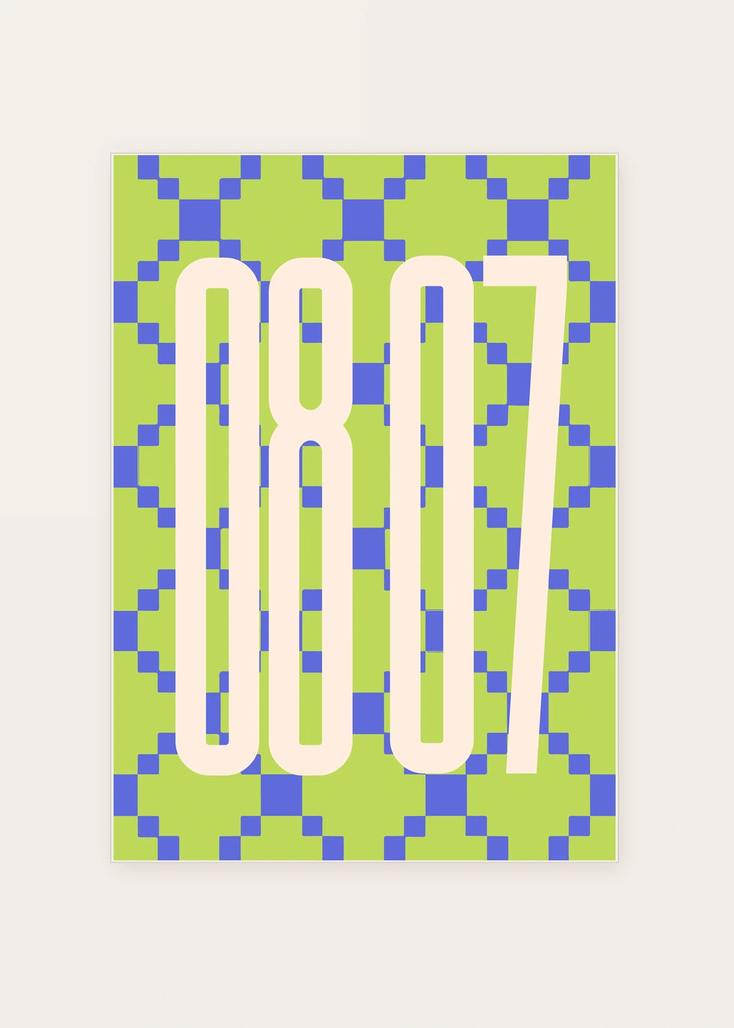 August 7 DAYMARK card — Acid Pixel — clean