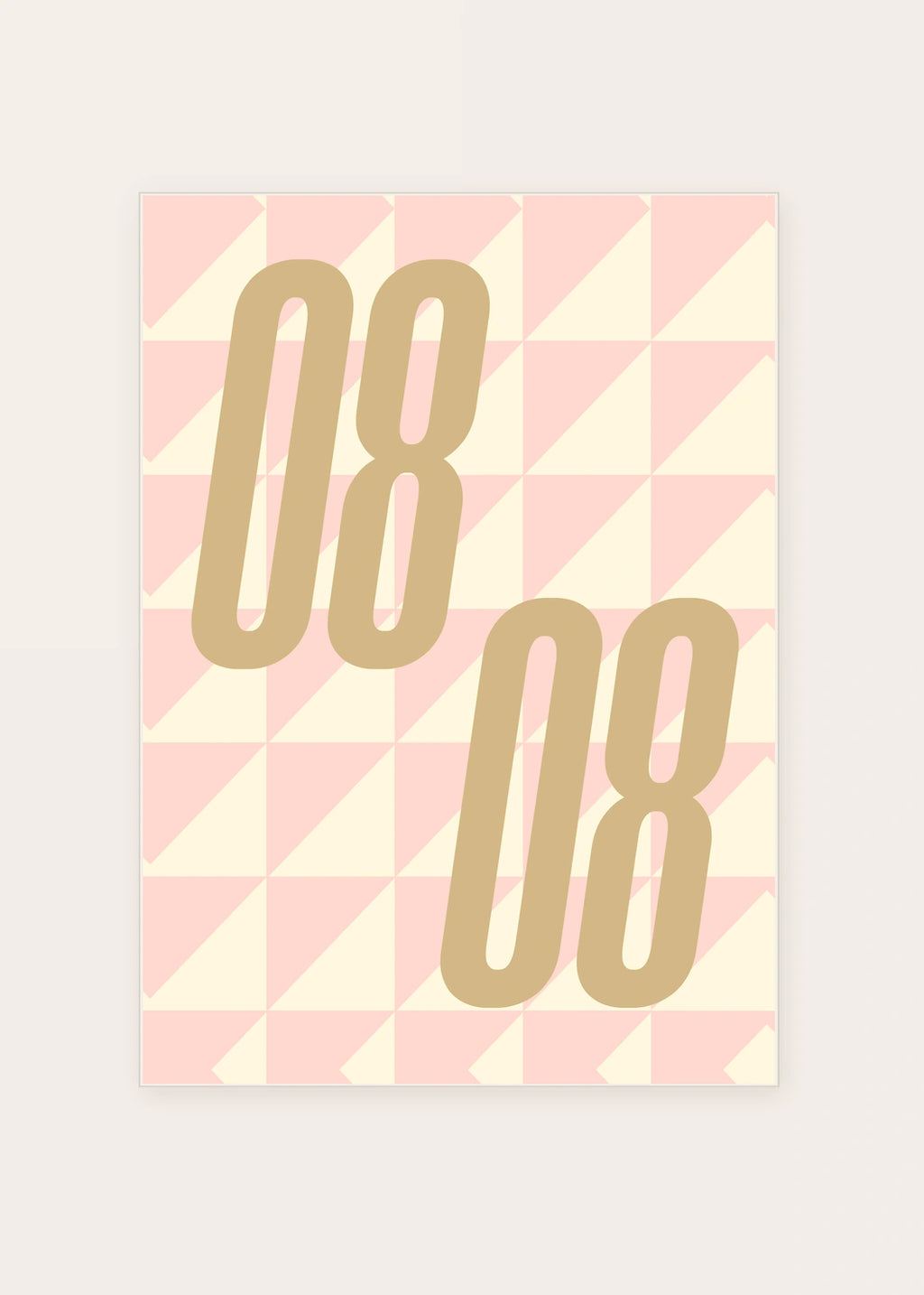 August 8 DAYMARK card — Sand Facets — clean