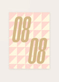 August 8 DAYMARK card — Sand Facets — clean