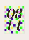 August 14 DAYMARK card — Black Mosaic — clean
