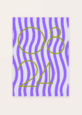 August 24 DAYMARK card — Olive Waves — clean