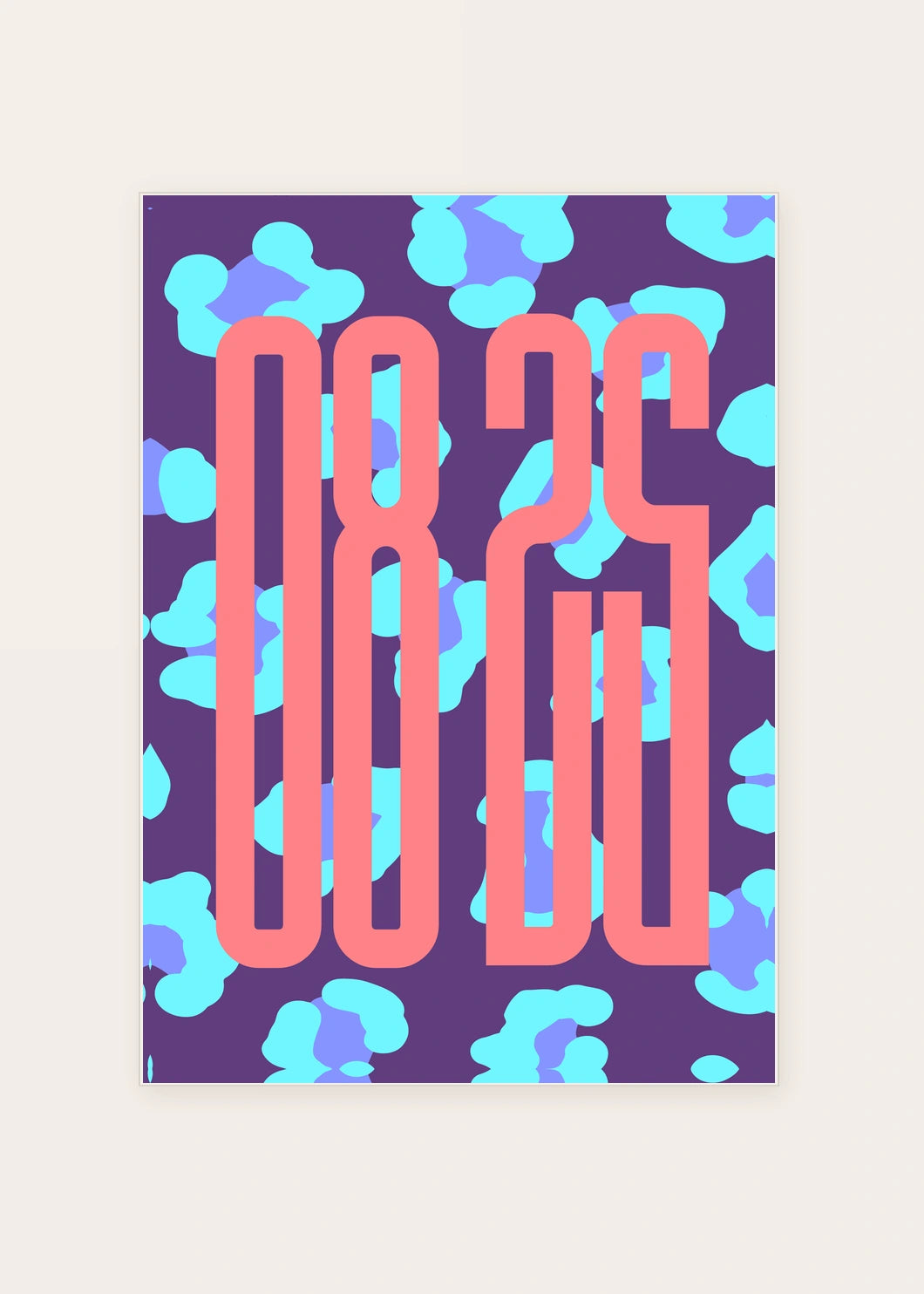 August 25 DAYMARK card — Coral Scatter — clean