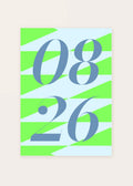 August 26 DAYMARK card — Sky Slant — clean
