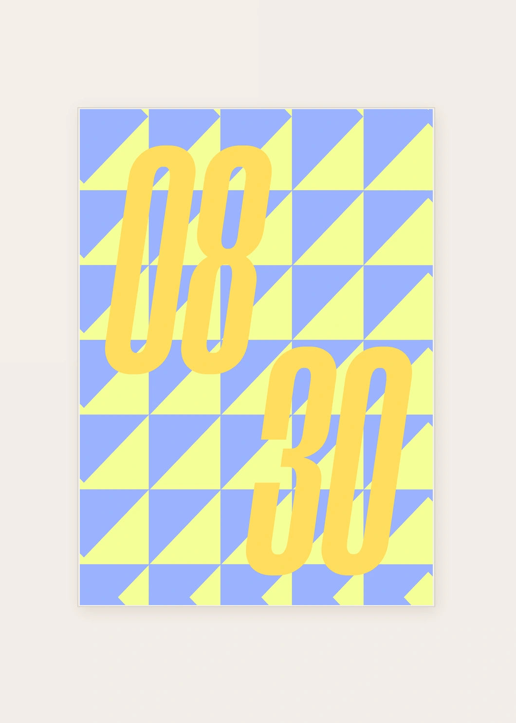 August 30 DAYMARK card — Cream Geometry — clean