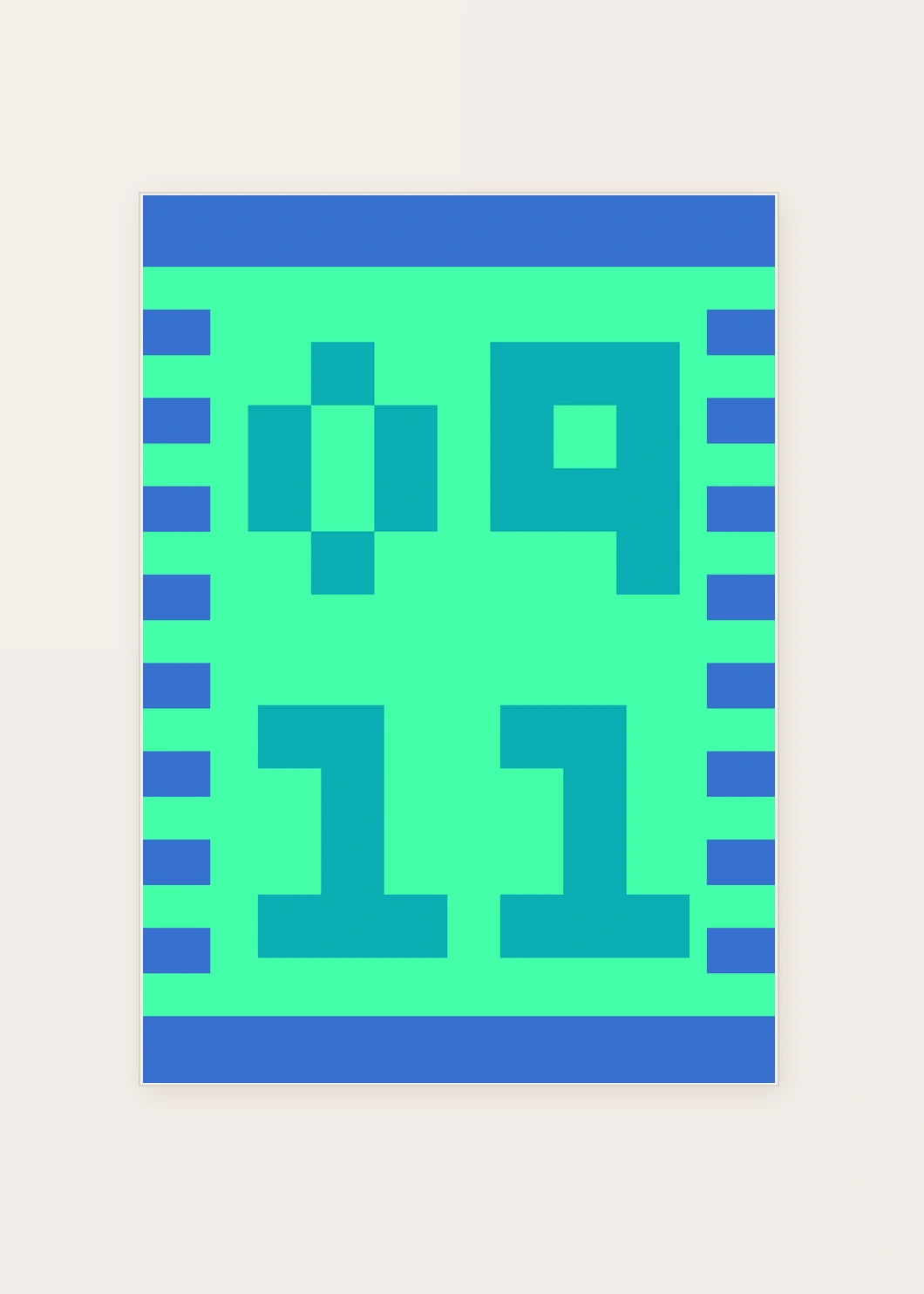 September 11 DAYMARK card — Teal Frame — clean
