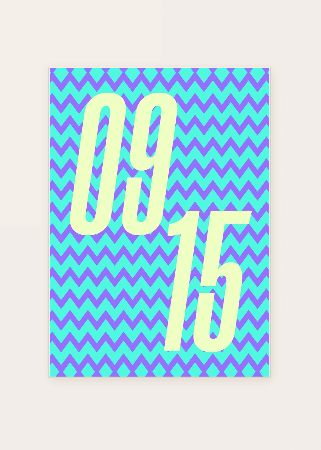 September 15 DAYMARK card — Cream Zigzag — clean