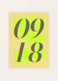 September 18 DAYMARK card — Chartreuse Burst — clean