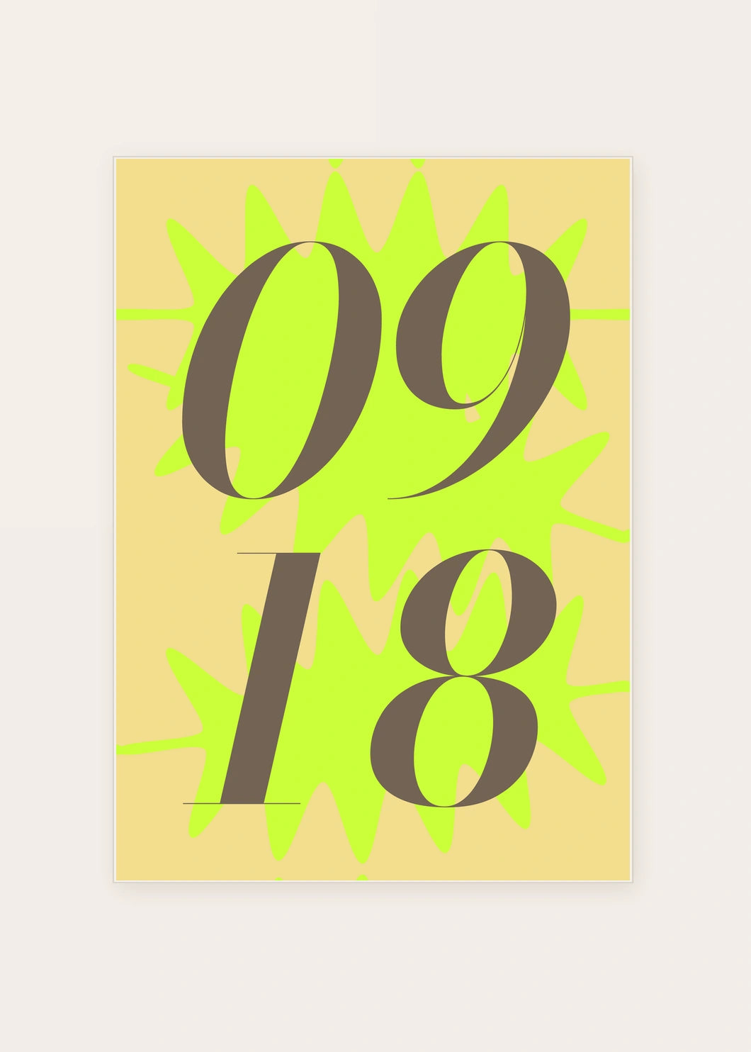 September 18 DAYMARK card — Chartreuse Burst — clean