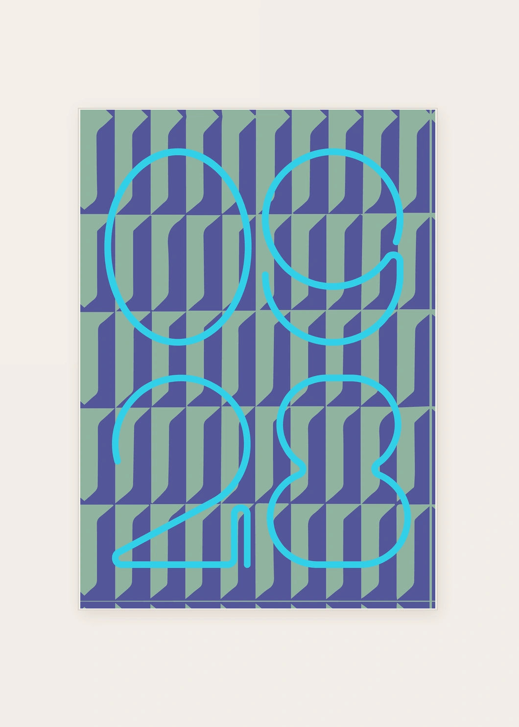 September 28 DAYMARK card — Cyan Echo — clean