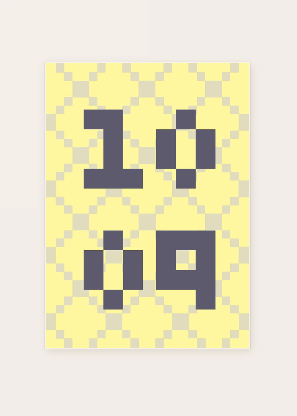 October 9 DAYMARK card — Grey Mosaic — clean