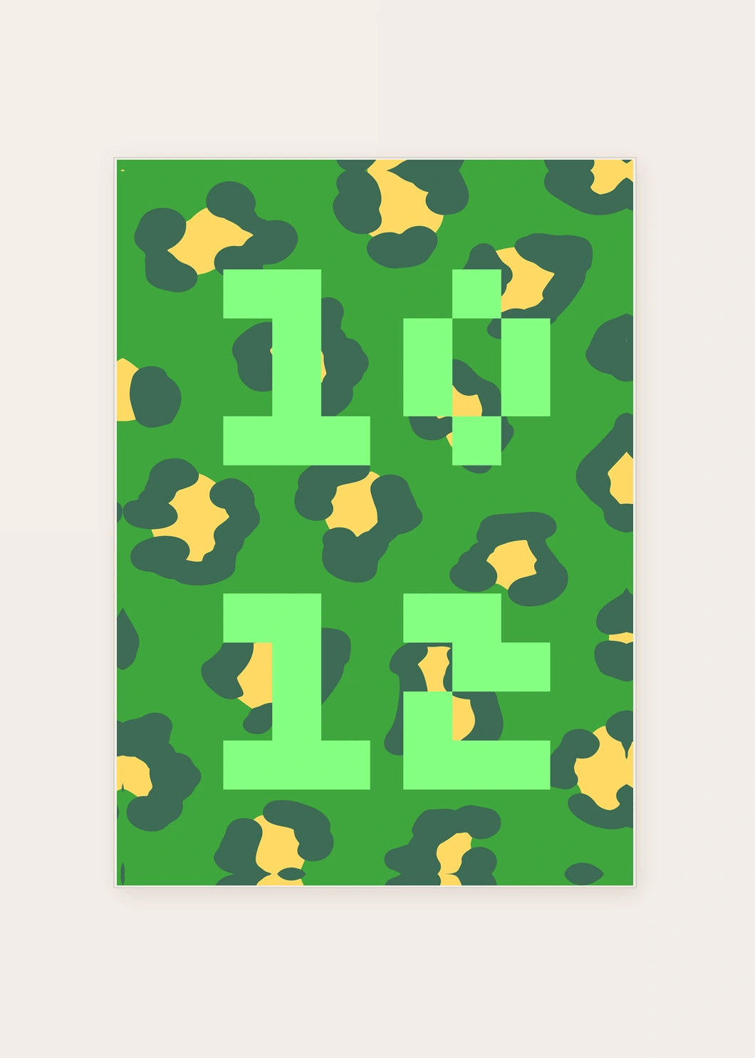 October 12 DAYMARK card — Camo Blocks — clean