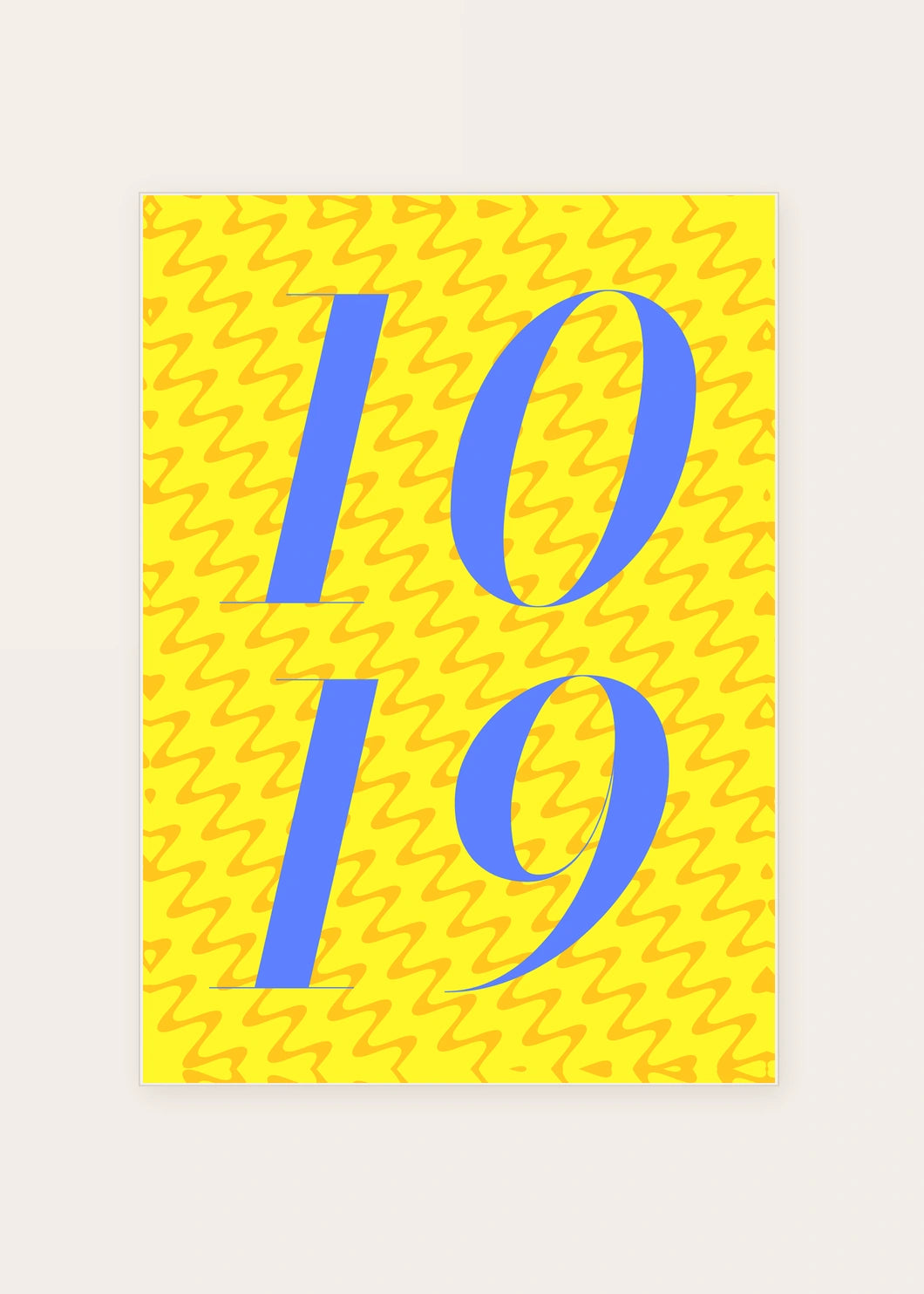 October 19 DAYMARK card — Blue Flash — clean