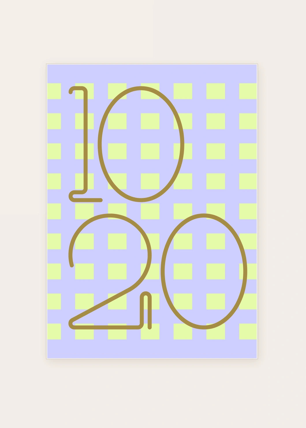 October 20 DAYMARK card — Olive Gridline — clean
