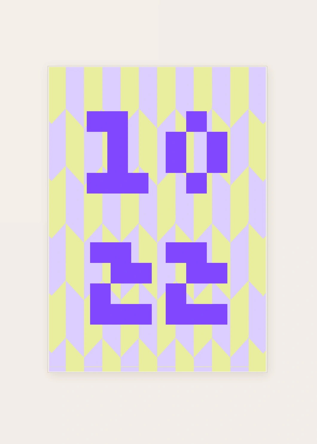 October 22 DAYMARK card — Purple Pixels — clean