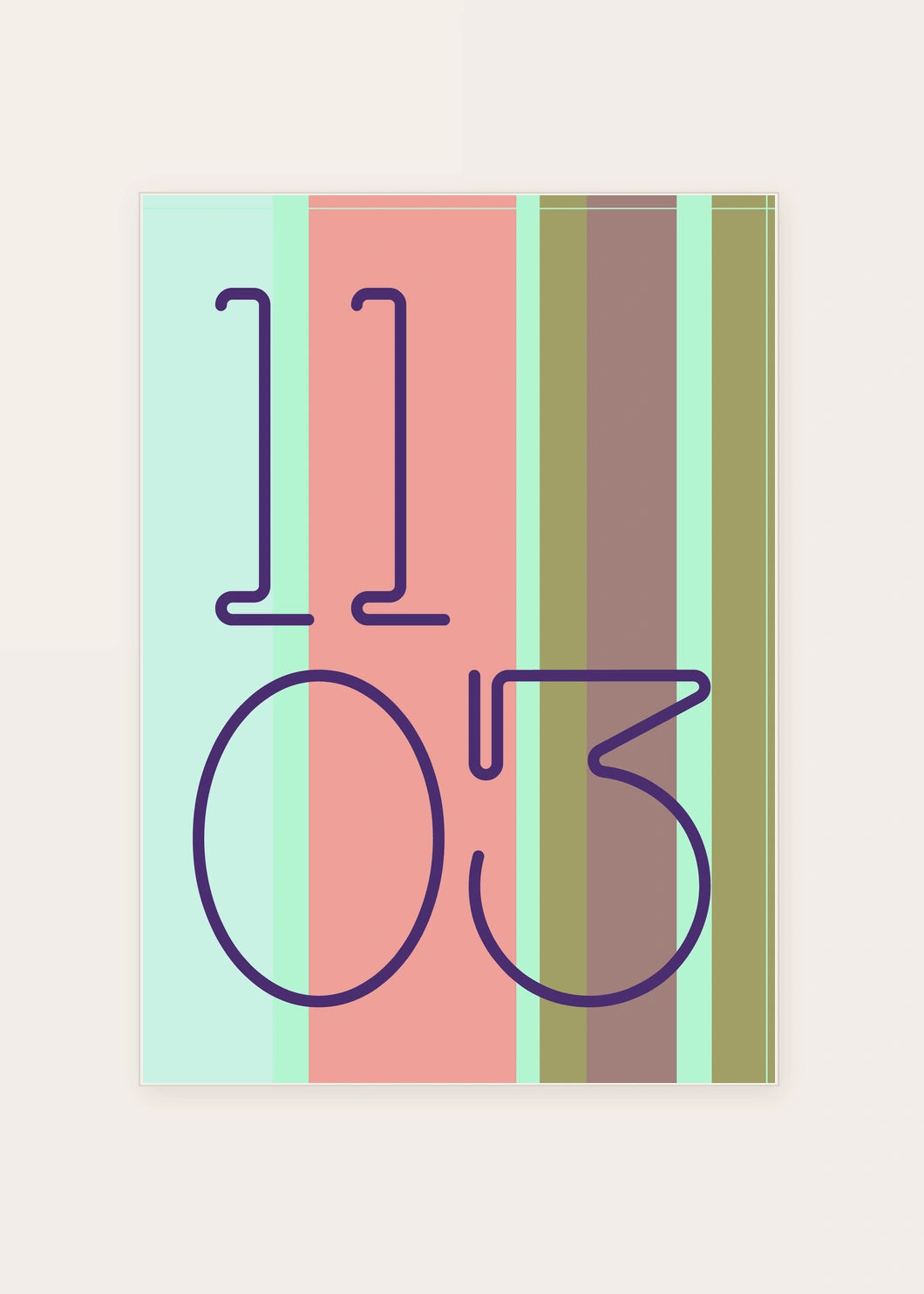 November 3 DAYMARK card — Plum Columns — clean
