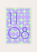 November 8 DAYMARK card — Violet Glow — clean