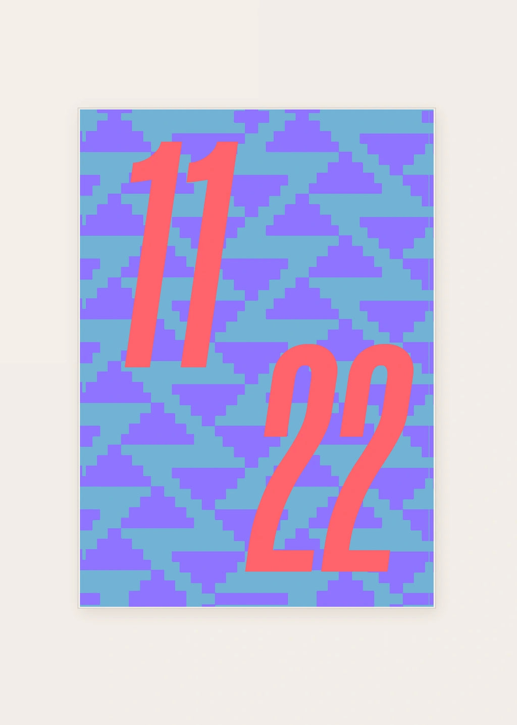 November 22 DAYMARK card — Coral Static — clean