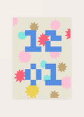 December 1 DAYMARK card — Blue Garden — clean
