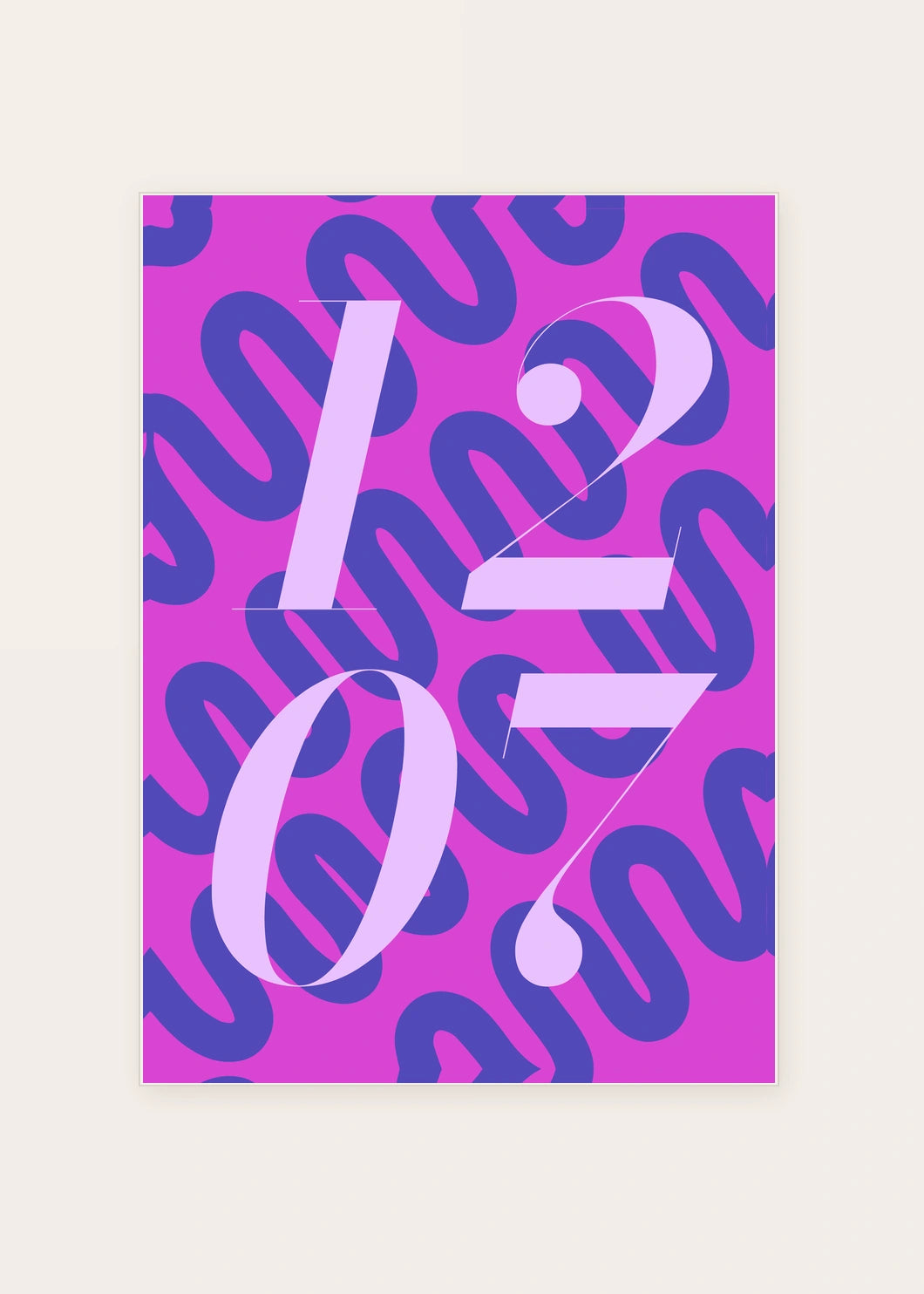 December 7 DAYMARK card — Blush Squiggle — clean
