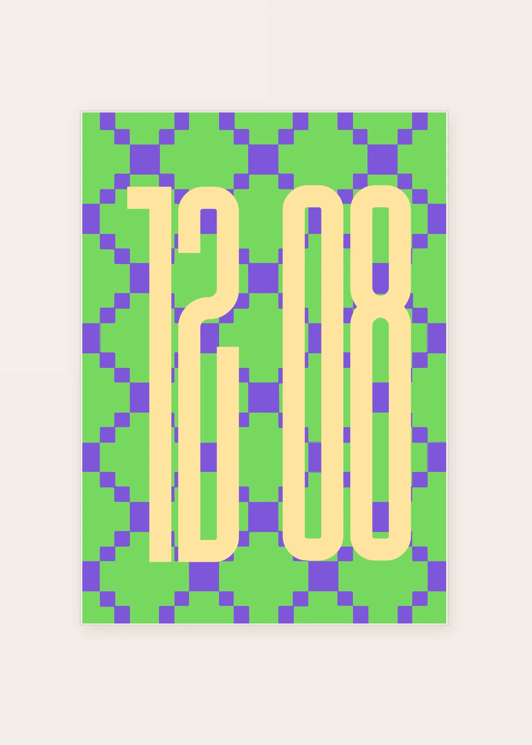 December 8 DAYMARK card — Cream Pixel — clean