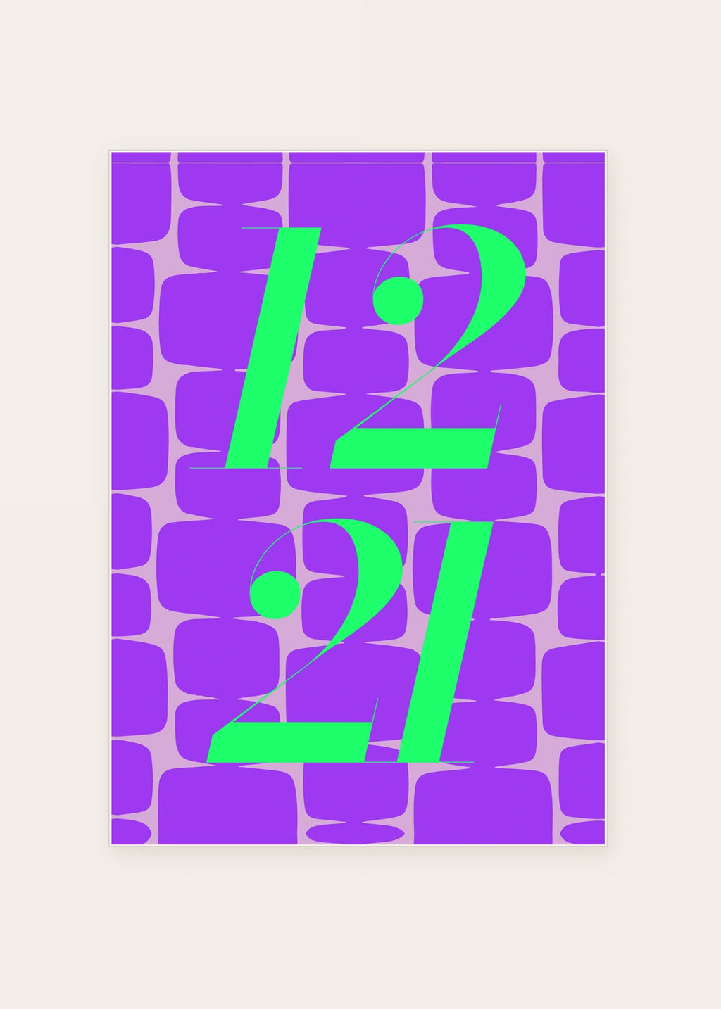 December 21 DAYMARK card — Lime Squiggle — clean
