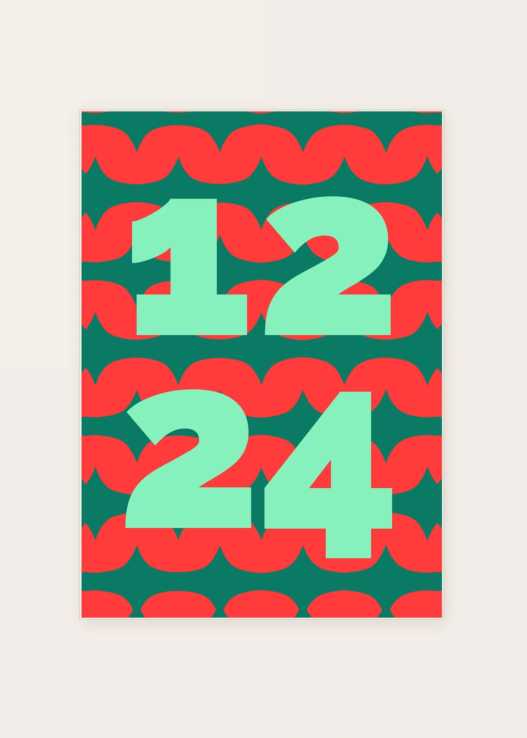 December 24 DAYMARK card — Mint Tide — clean