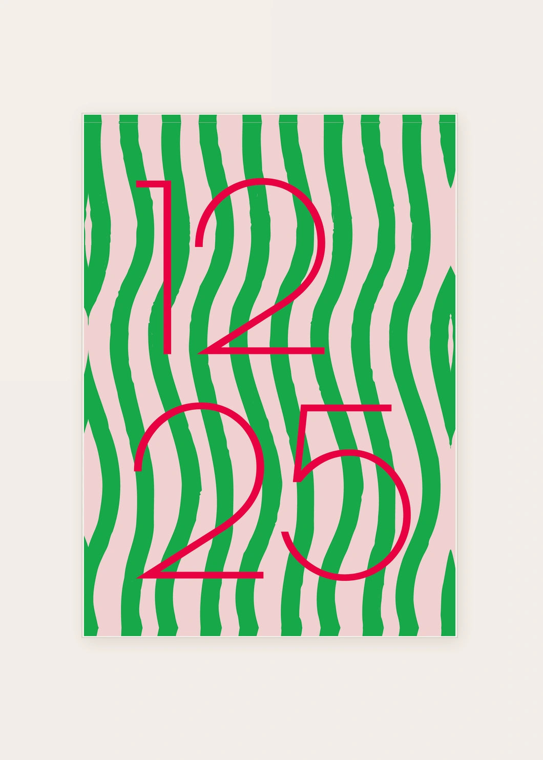 December 25 DAYMARK card — Red Waves — clean