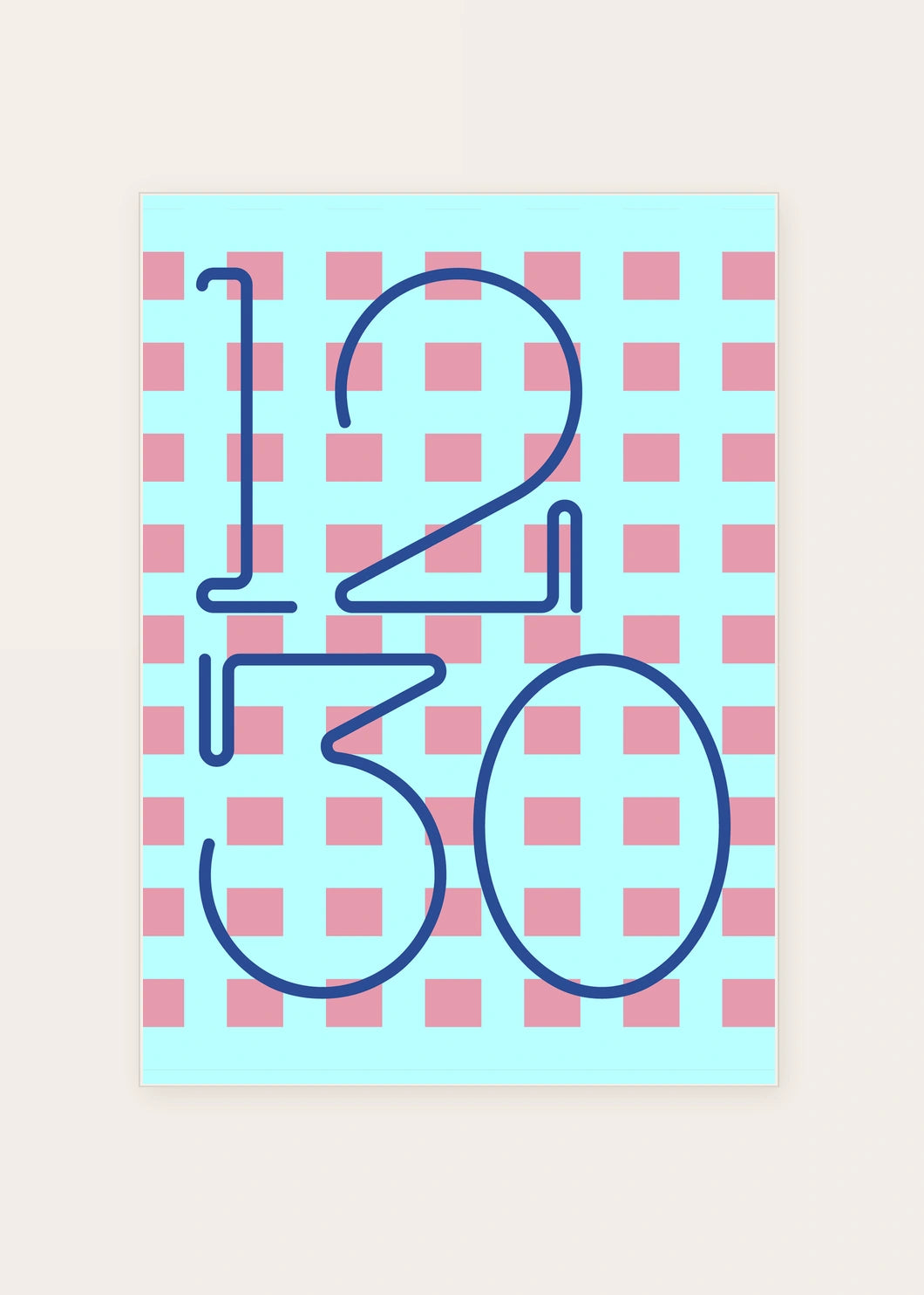 December 30 DAYMARK card — Blue Grid — clean