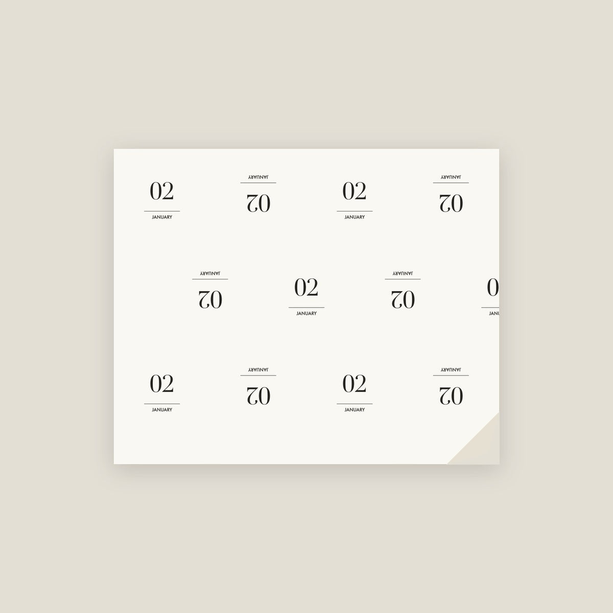 January 2 · The Date Wrapping Paper