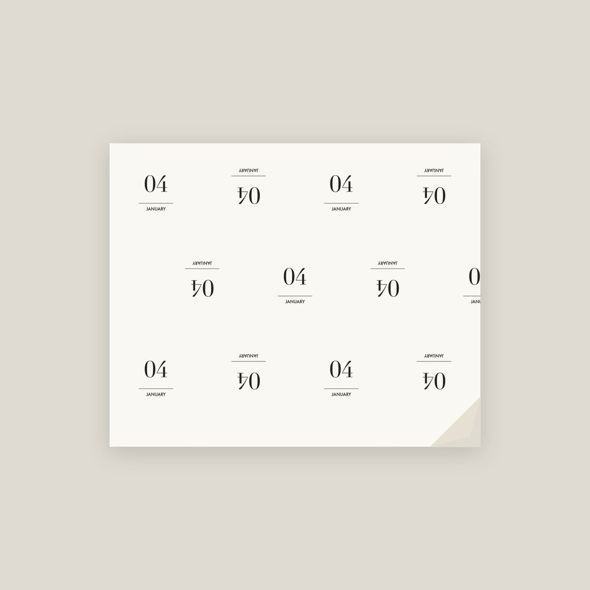 January 4 · The Date Wrapping Paper