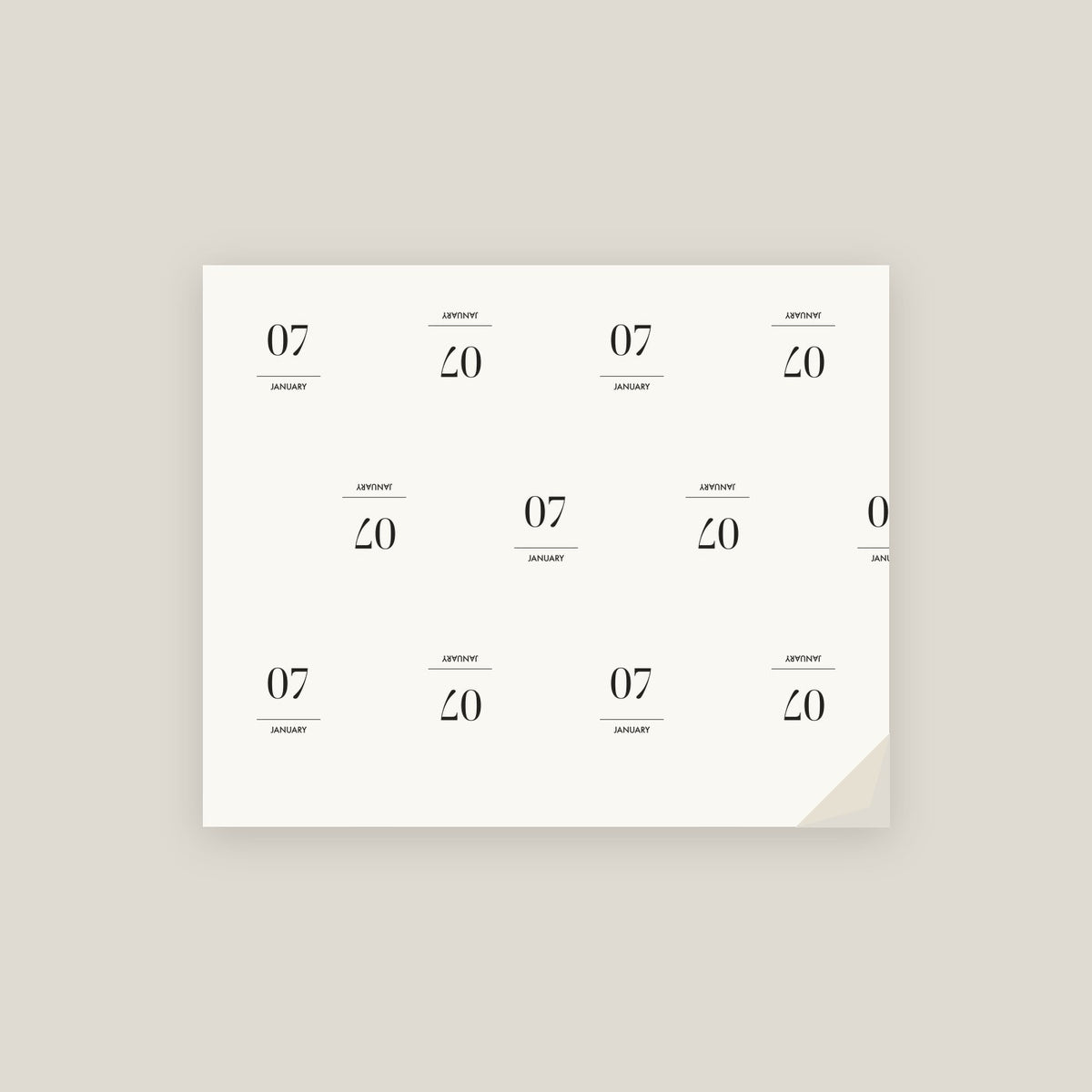January 7 · The Date Wrapping Paper