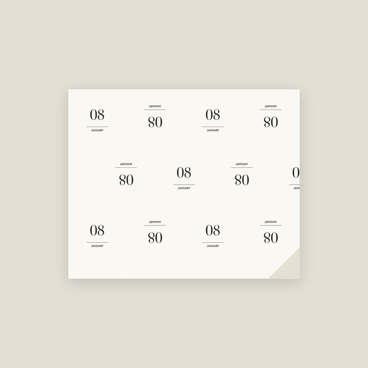 January 8 · The Date Wrapping Paper