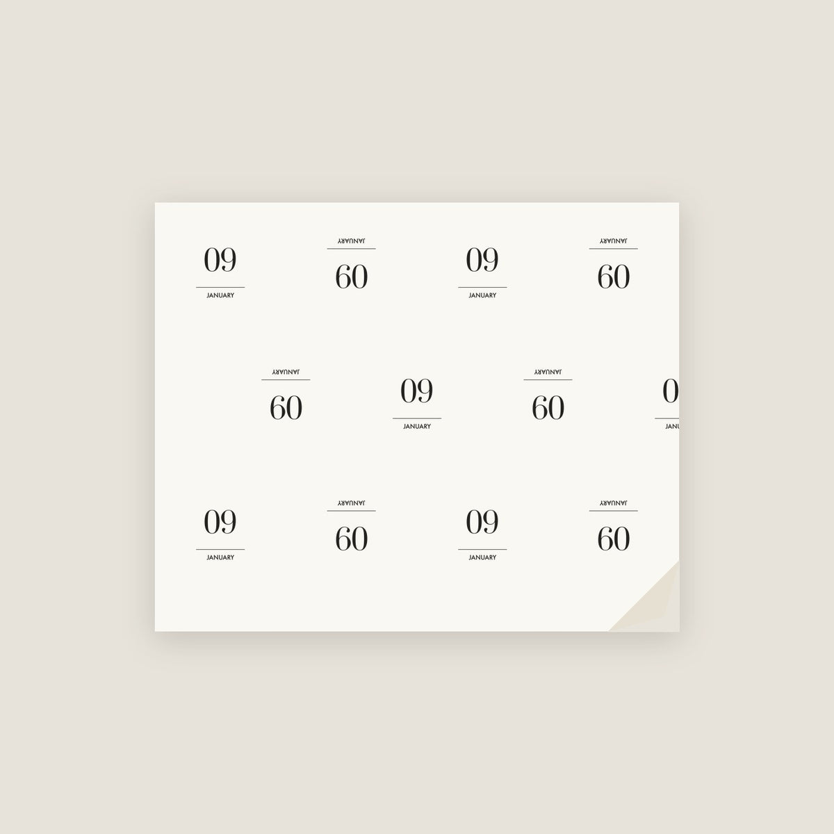 January 9 · The Date Wrapping Paper