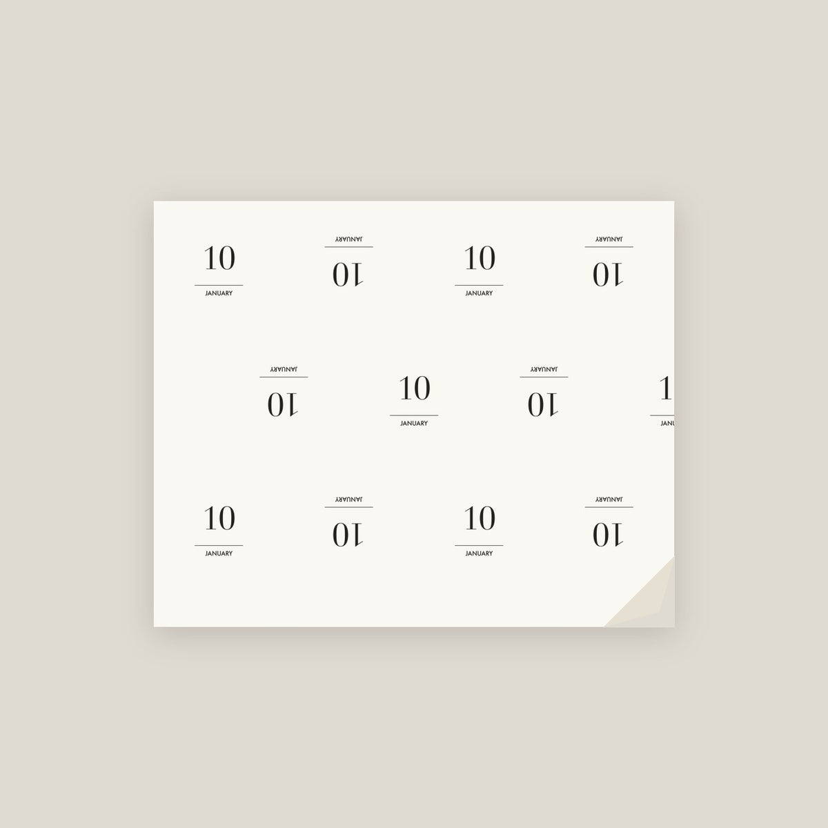 January 10 · The Date Wrapping Paper