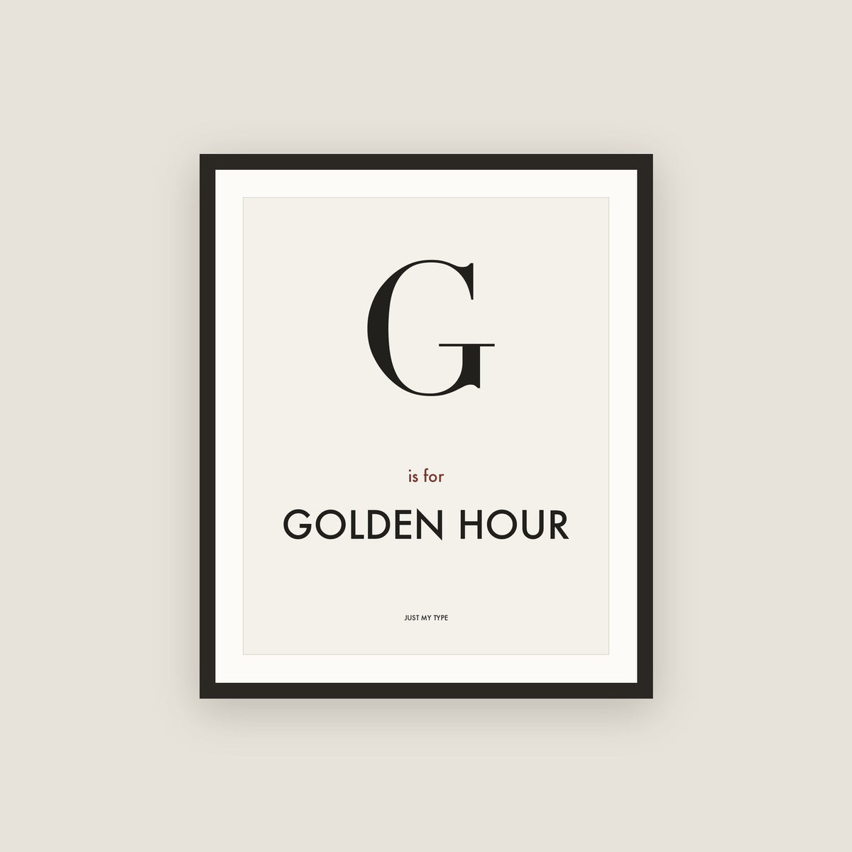 G is for Golden Hour · Framed Print