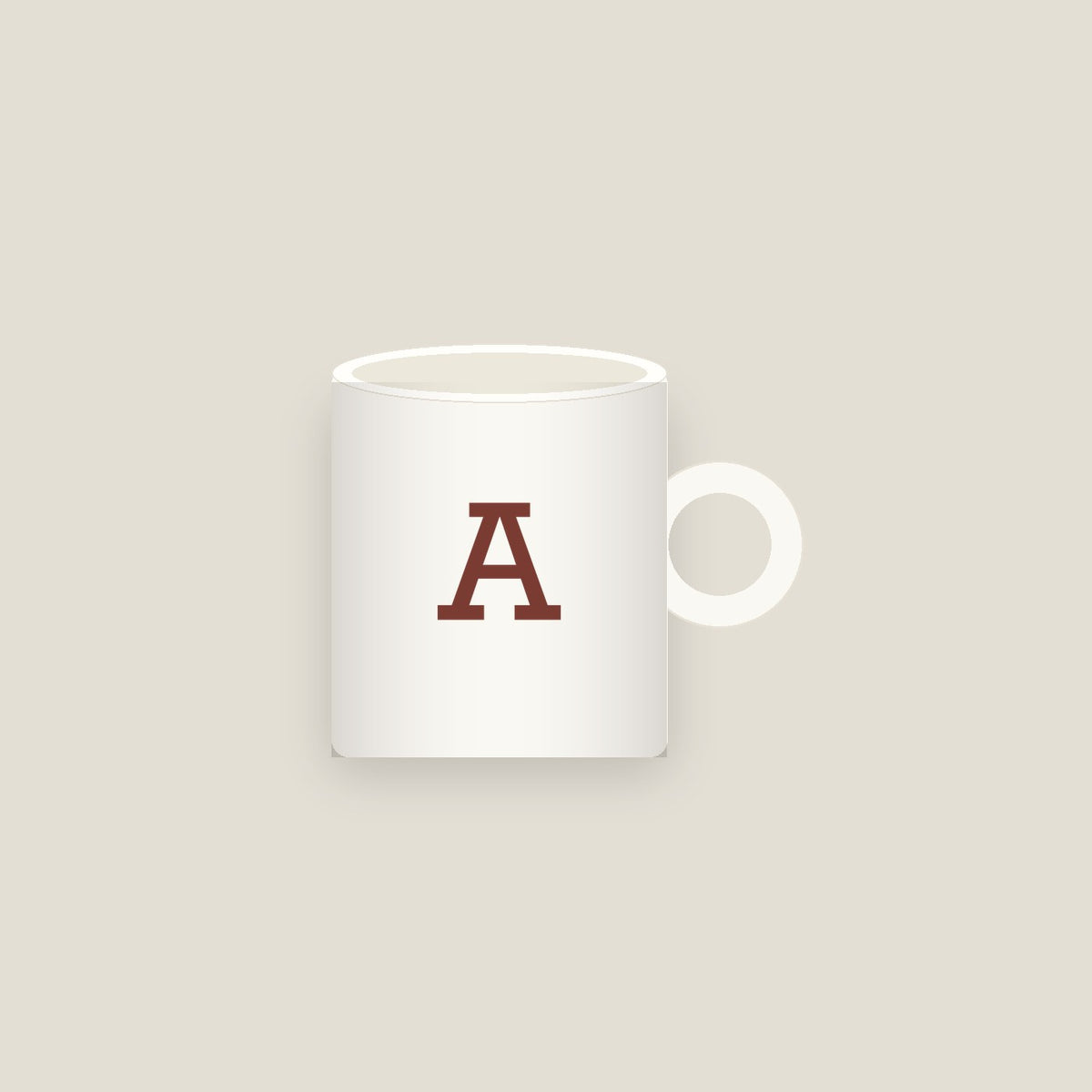 A · Letter Mug