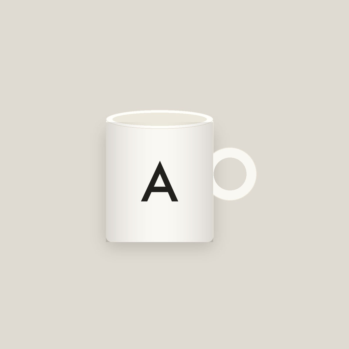 A · Letter Mug