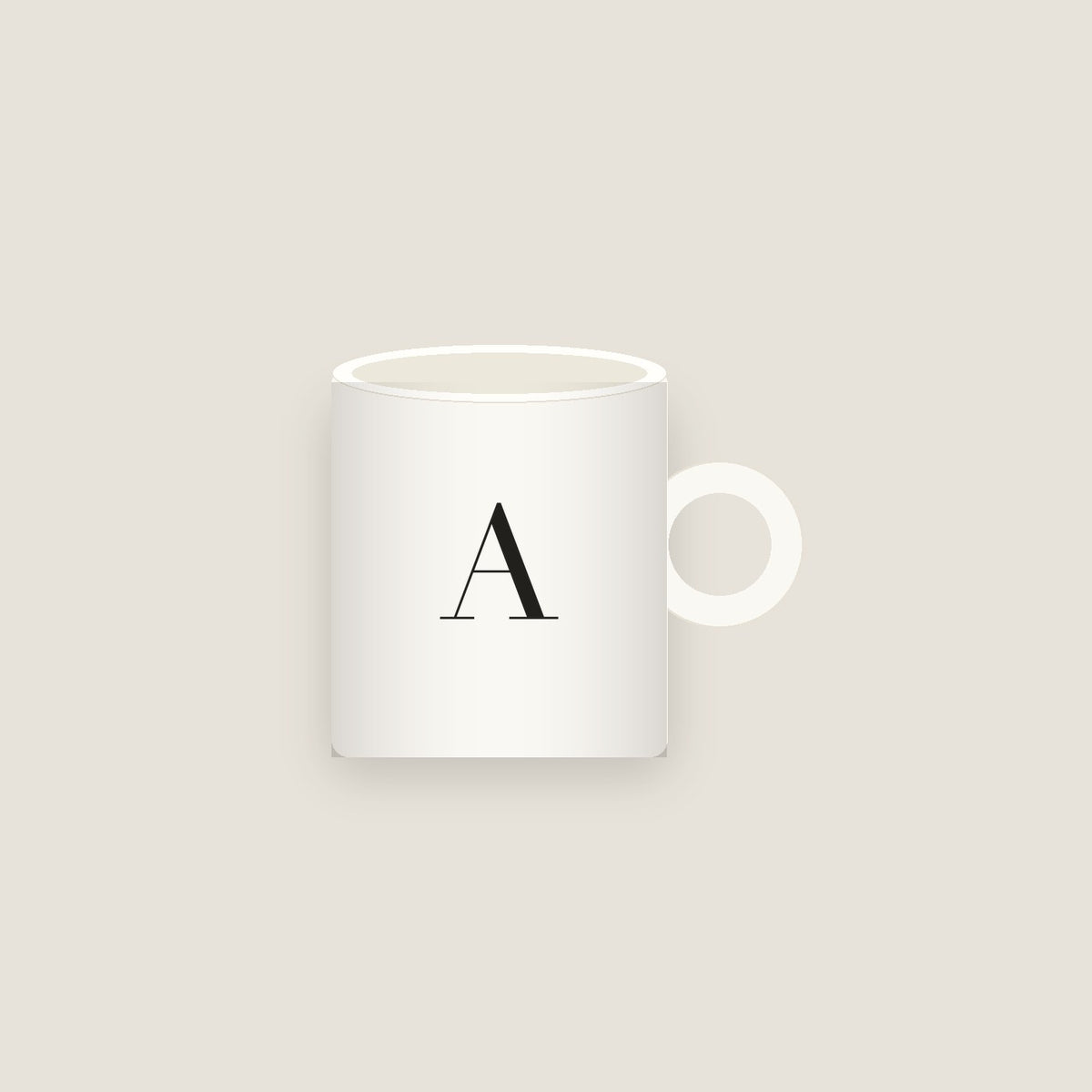 A · Letter Mug