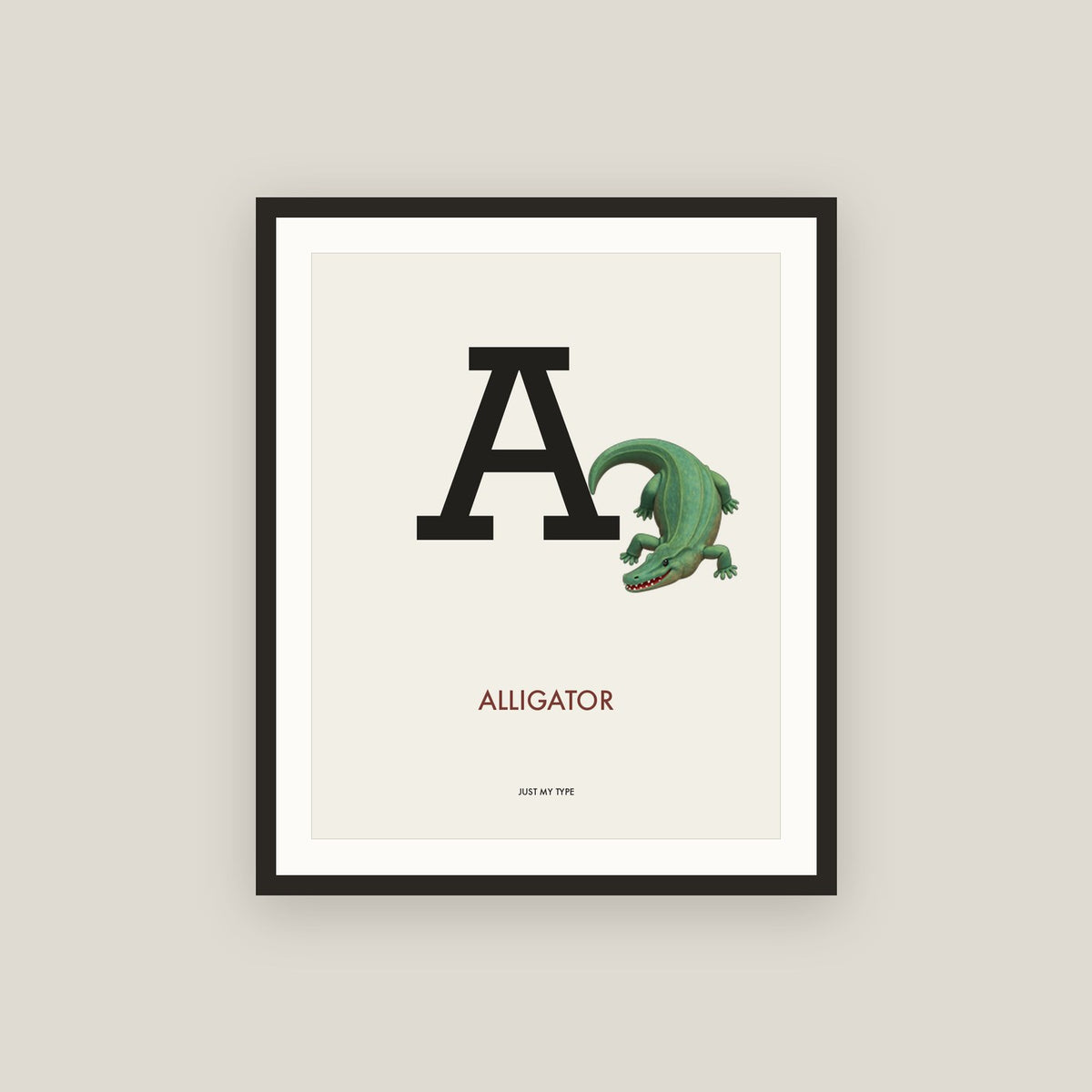A · Alligator Framed Print