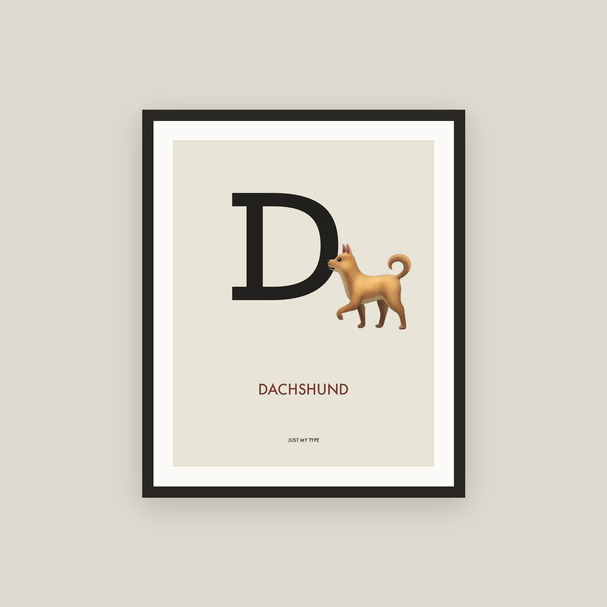 D · Dachshund Framed Print