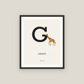 G · Giraffe Framed Print