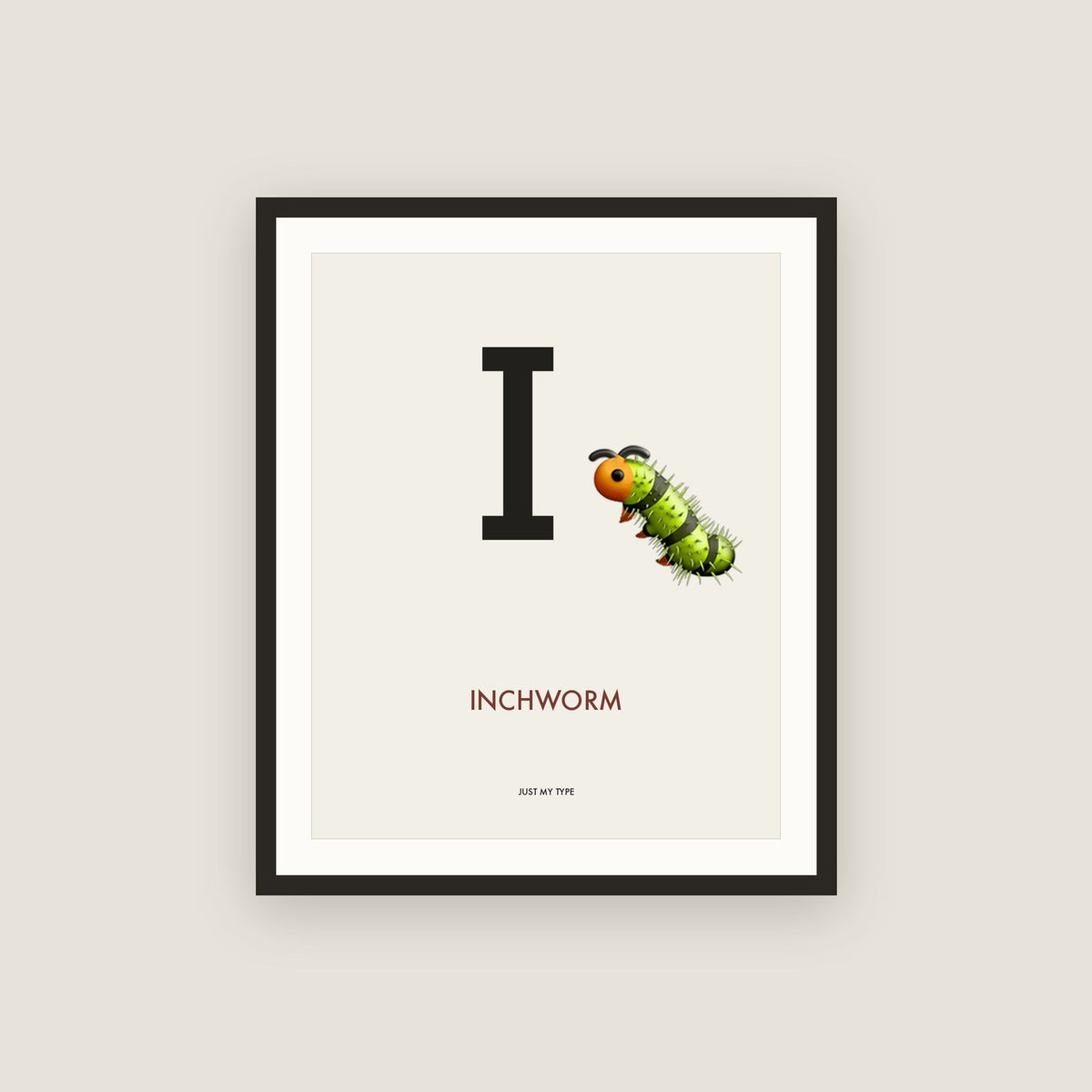 I · Inchworm Framed Print