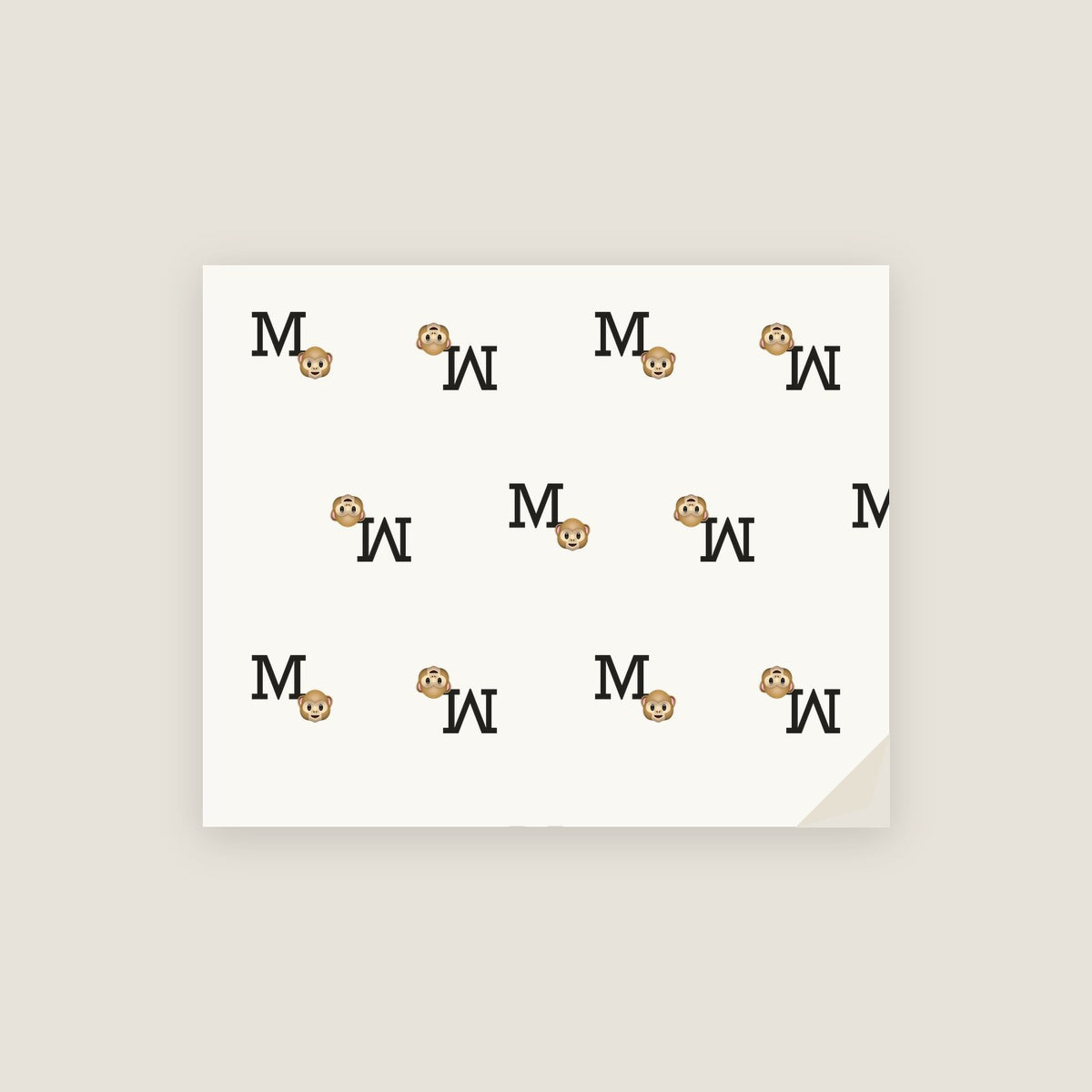 M · Monkey Wrapping Paper